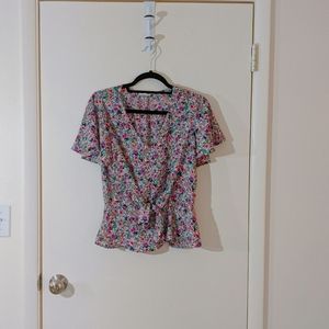 Sienna Sky Floral Short Sleeve Blouse